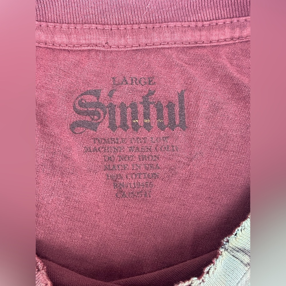 Sinful by Affliction shirt size L Juniors new without the tags - Picture 11 of 11